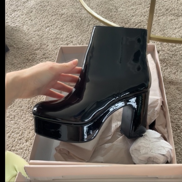 Chinese Laundry Parkside Platform Patent Bootie Size 6.5 - Picture 4 of 10